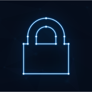 Free padlock neon cybersecurity vector